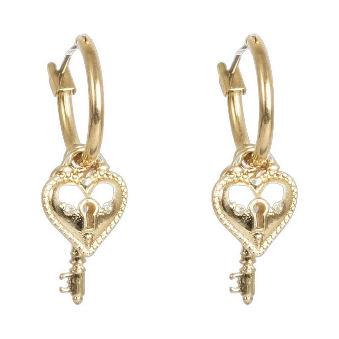 Hovedbilde A&C - Open My Heart øreringer med charms - G