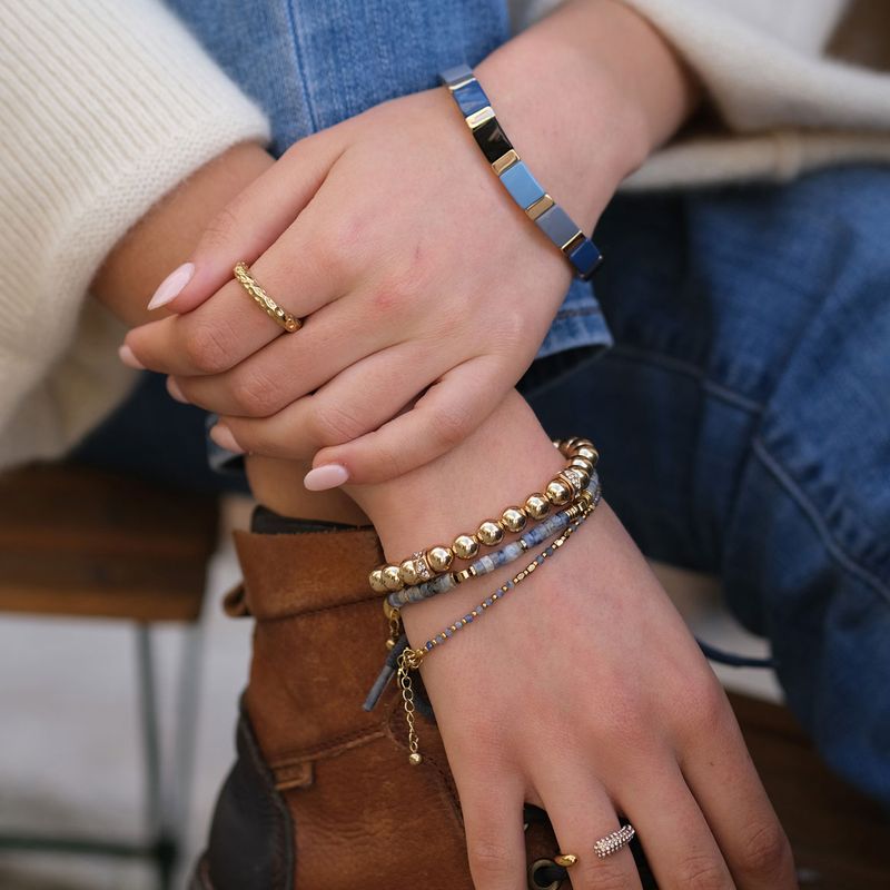 A&C - Wild Nature armbånd med stener - Blå