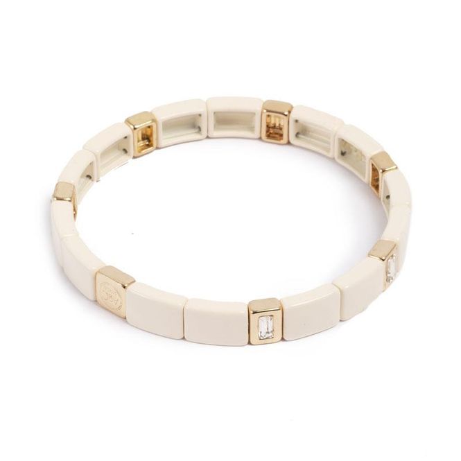 Hovedbilde A&C - Emaljert armbånd 18 cm - Cream