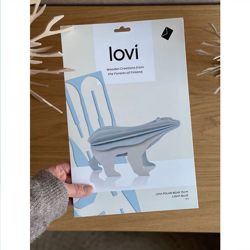 Lovi - Isbjørn 15 cm - Light Blue