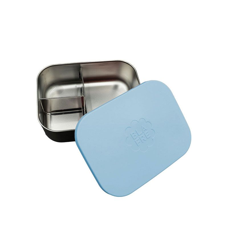 Blafre - Treroms stålmatboks - Blågrønn