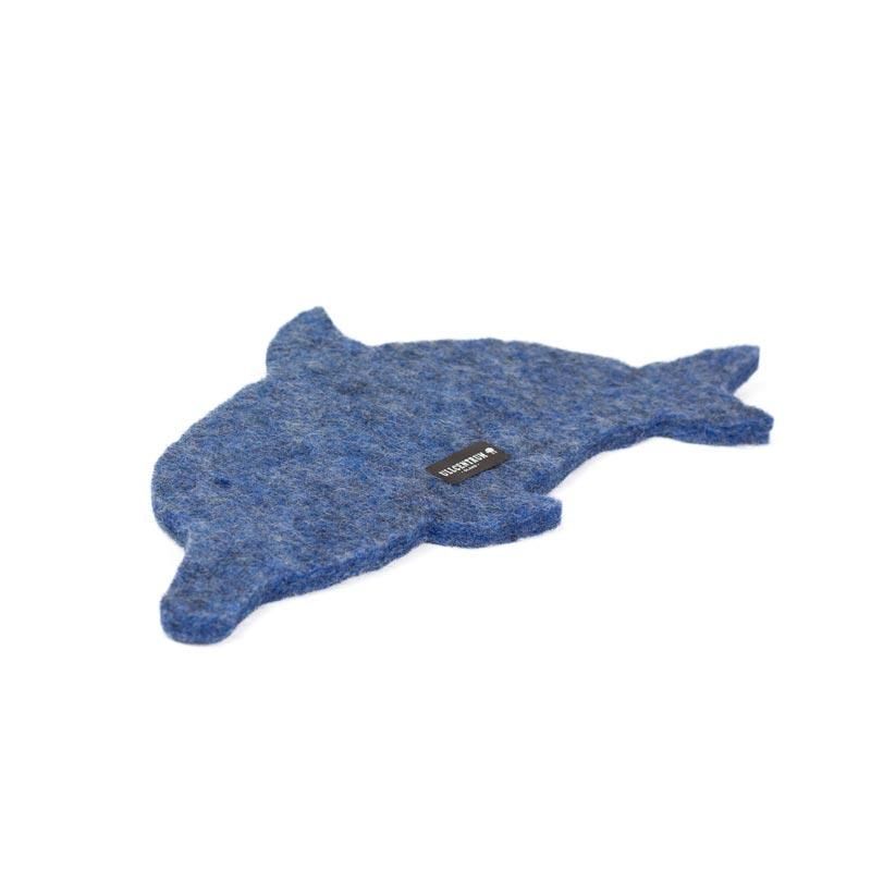 Ullcentrum - Gryteunderlag tovet - Delfin sommerblå