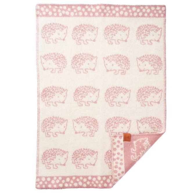 Hovedbilde Klippan - Hedgehog ullpledd barn - Pink