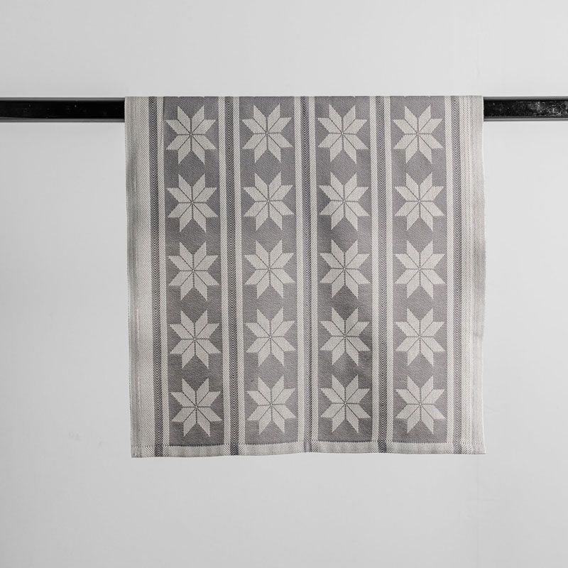 Vevstua - Håndkle 50x75 cm - 8-bladrose grå