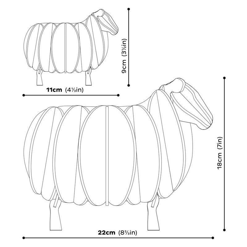 Lovi - Sau 22 cm - Natural Mix