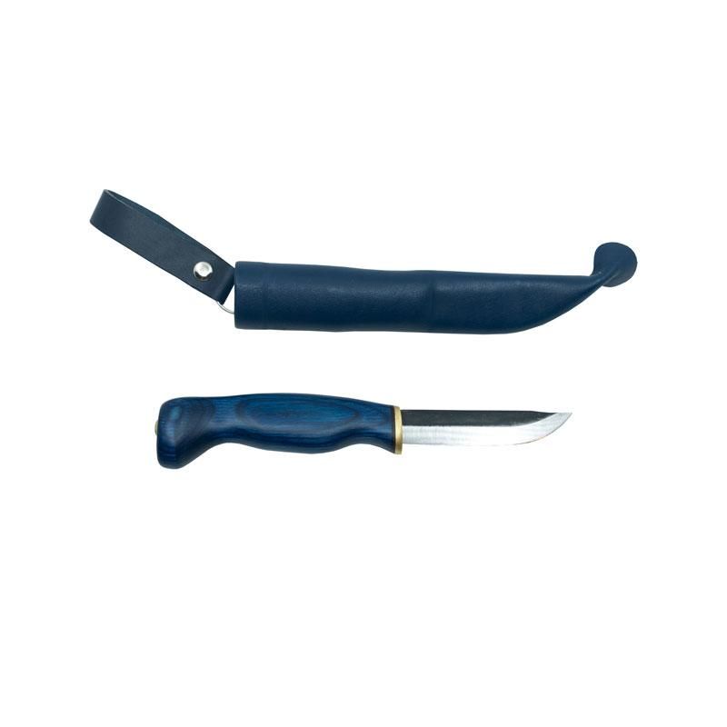Kniv i masurbjørk blå 8.5 cm