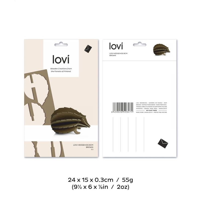 Lovi - Pinnsvin 8 cm - Brown
