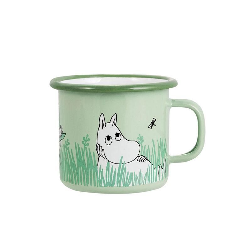 Moomin by Muurla - Emaljekopp 2.5 dl - I hagen grønn