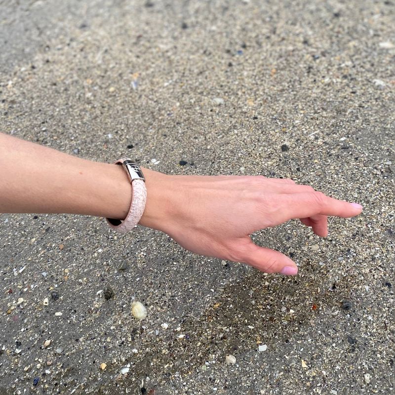 Studio EBN - Round Bracelet Silver - Pink Metallic