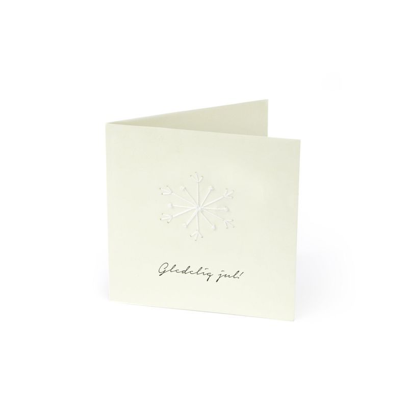Others - Gjenbrukbart kort - Håndbrodert snøkrystall