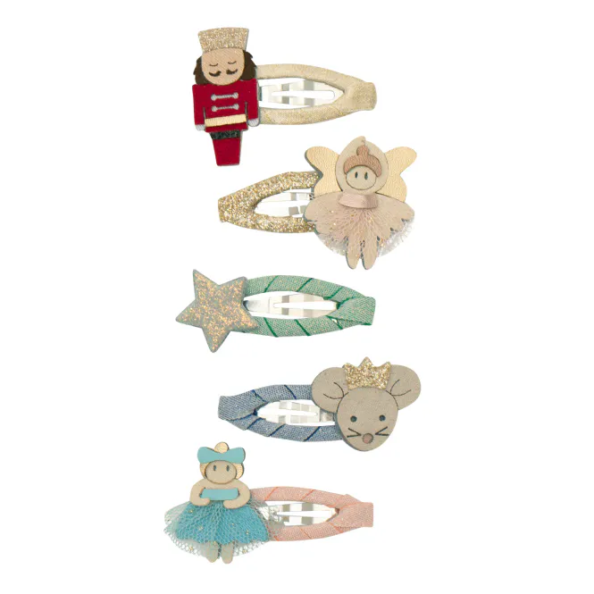 Hovedbilde Mimi & Lula - 5 Mini Hårspenner - Nutcracker
