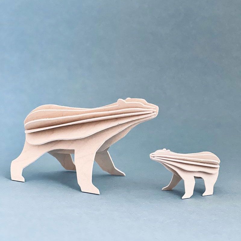 Lovi - Isbjørn 7 cm - White