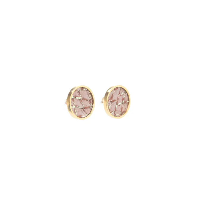 Hovedbilde Studio EBN - Stud Earrings Gold - Pink Metallic
