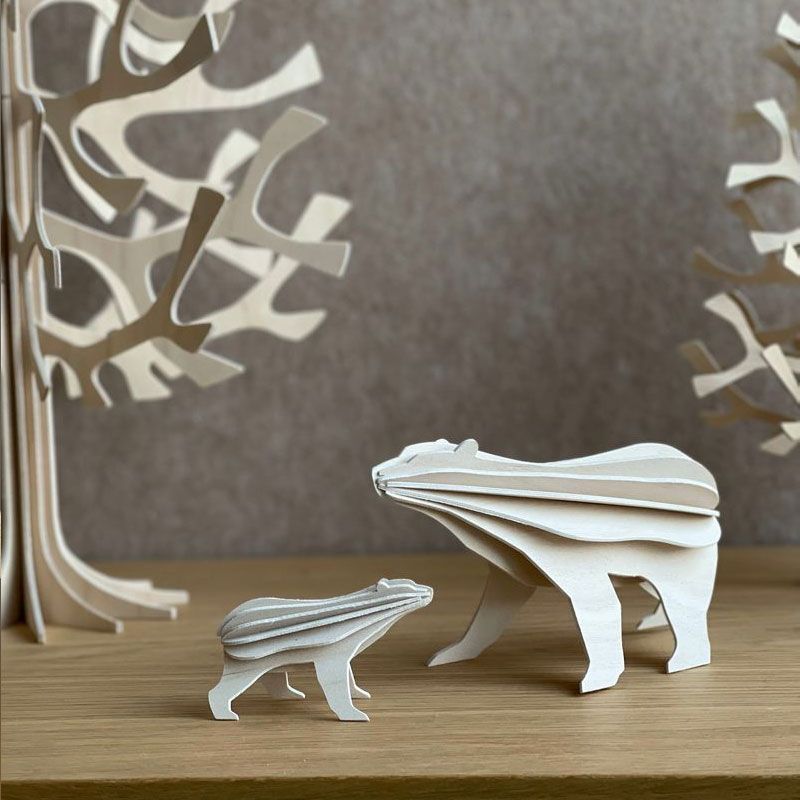 Lovi - Isbjørn 7 cm - White