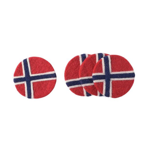 Hovedbilde Aveva - Coasters 4-pk - Norgesflagg