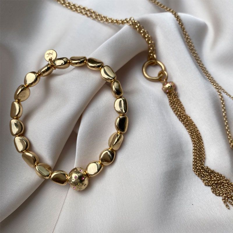 A&C - Shimmer armbånd med elastikk - G