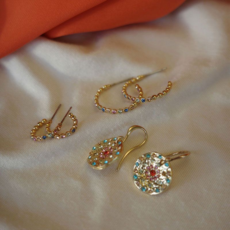 A&C - Vibrance G små øreringer - Multi