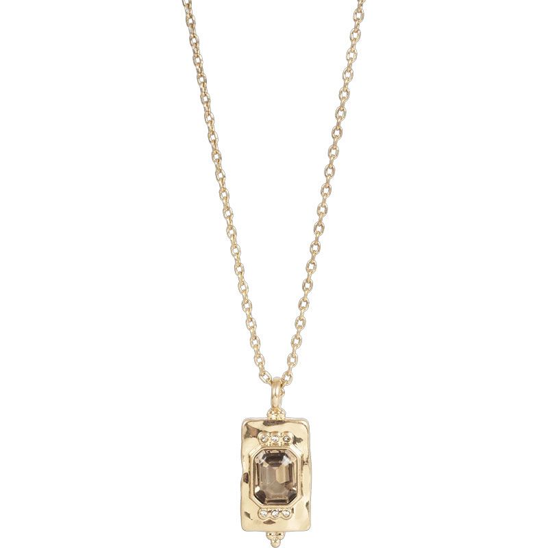 A&C - Bohemia kort kjede smokey quartz