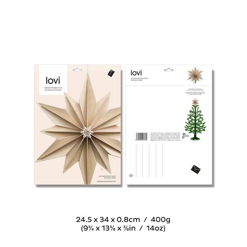 Lovi - Dekorstjerne 36 cm - Cinnamon Brown