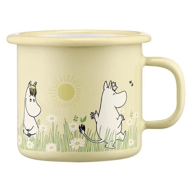 Moomin by Muurla - Emaljekopp 2.5 dl - I hagen gul