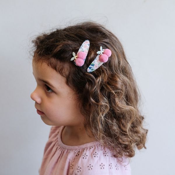 Hovedbilde Mimi & Lula - 2 Hårspenner - Floral Pom Pom ...