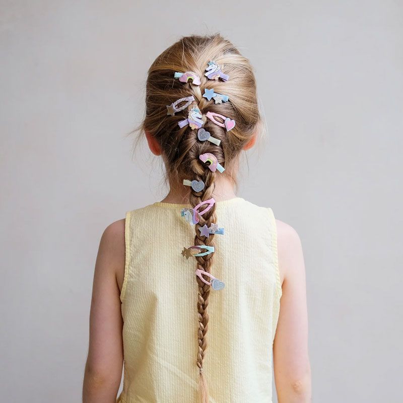 Mimi & Lula - 8 Mini Hårklemmer - Dreamy Unicorn