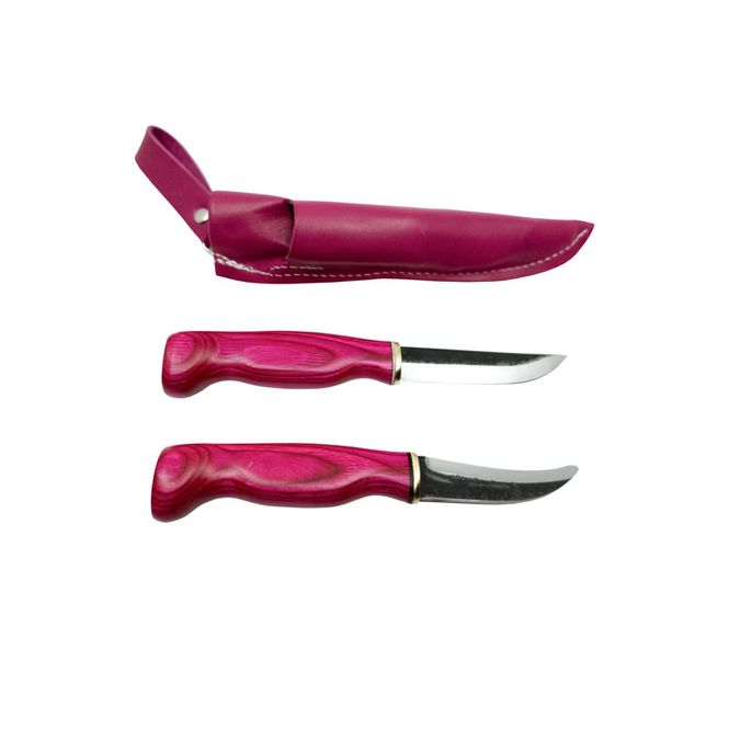 Hovedbilde Dobbelkniv i masurbjørk rosa