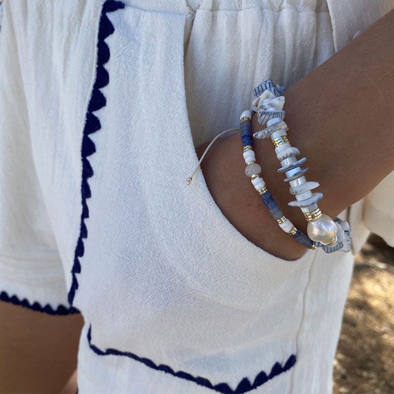 A&C - Wild Nature delikat knytearmbånd - Blå