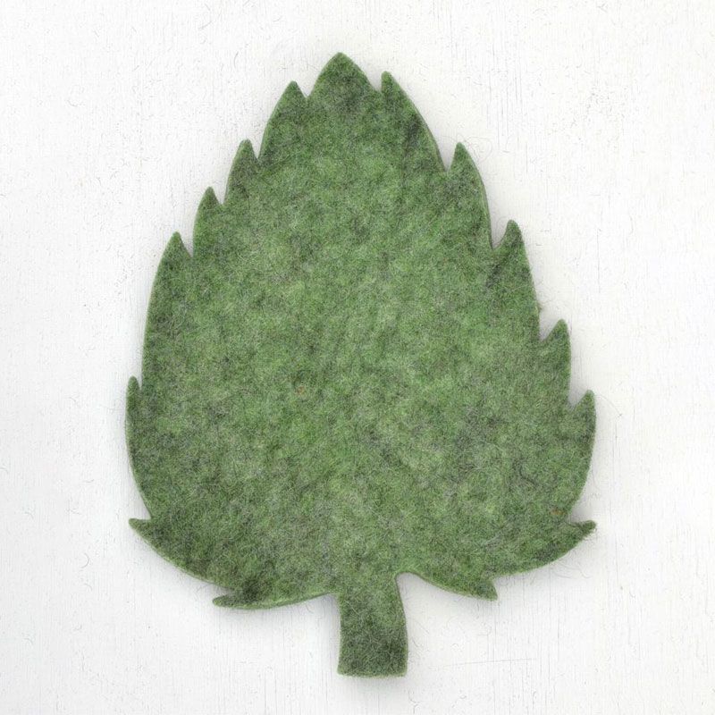 Ullcentrum - Gryteunderlag tovet - Bjørkløv sommergrønn