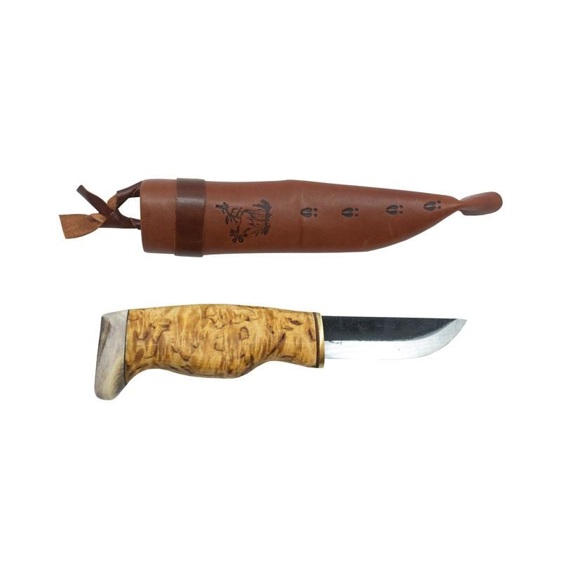 Kniv bred i masurbjørk og reinhorn