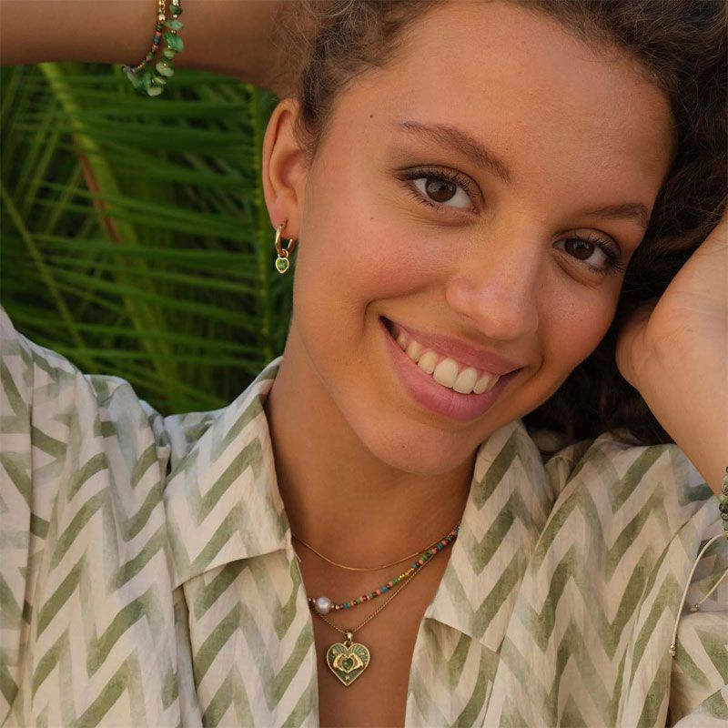 A&C - Funky Hearts hoops med hjerte - Grønn